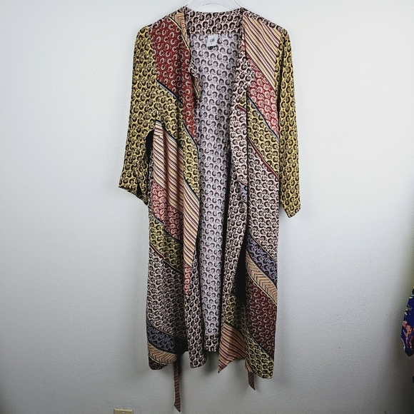 CAbi #5664 Poet Open Front Patchwork Floral Duster Kimono Jacket Small - Picture 4 of 14